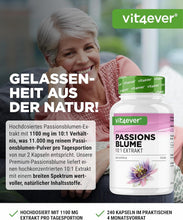 Indlæs billede til gallerivisning Passionsblomstekstrakt - 550 mg - 240 kapsler fra Vit4ever
