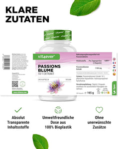 Passionsblomstekstrakt - 550 mg - 240 kapsler fra Vit4ever