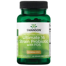 Indlæs billede til gallerivisning Probiotika, Ultimate 16 Strain Probiotic med 3,2 millarder CFU, 60 kapsler fra Swanson
