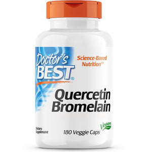 Quercetin Bromelain Complex, 500 mg quercetin og 250 mg bromelain, 180 veg kapsler fra Doctor's Best
