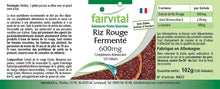 Indlæs billede til gallerivisning Røde ris, fermenteret, 600 mg - 120 kapsler fra Fairvital
