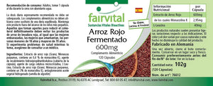 Røde ris, fermenteret, 600 mg - 120 kapsler fra Fairvital