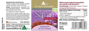 Safran ekstrakt, 30 mg med 3,9% safranal - 90 kapsler fra Biotikon