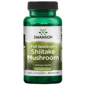 Shiitake, fuldspektrum svampeekstrakt - 500 mg - 60 kapsler fra Swanson