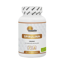 Indlæs billede til gallerivisning Spirulina ØKO, næringsrig tang 1000 mg pr dosis, VEG 200 tabletter fra Sowelo
