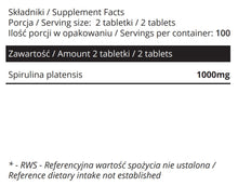 Indlæs billede til gallerivisning Spirulina ØKO, næringsrig tang 1000 mg pr dosis, VEG 200 tabletter fra Sowelo
