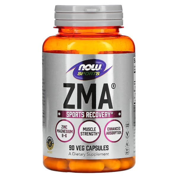 ZMA - Zink, Magnesiumaspartate, B6 - 90 kapsler fra Now