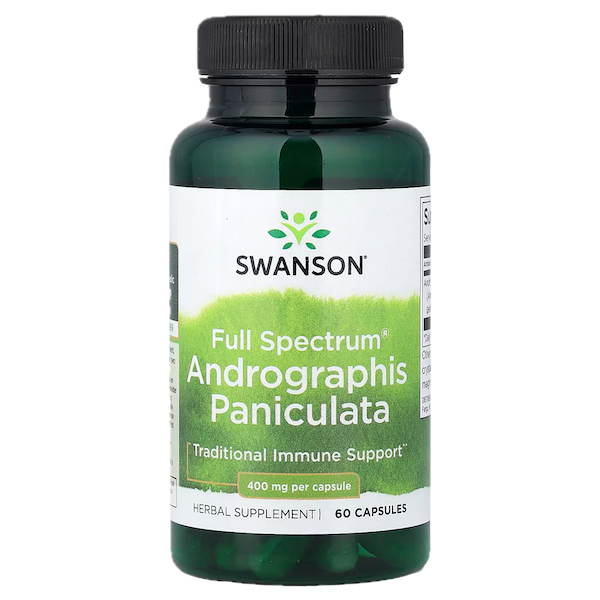 Andrographide Andrographis paniculata - 400 mg - 60 kapsler - Swanson – MT Health GmbH