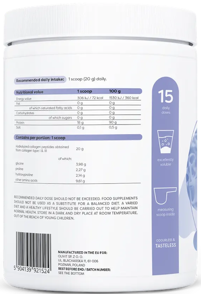 Hydrolyserede kollagenpeptider (Type I & III) produktbillede