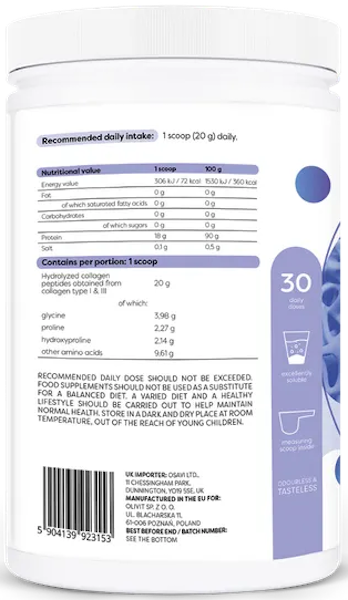 Hydrolyserede kollagenpeptider (Type I &amp; III)