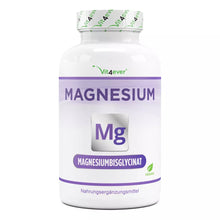 Indlæs billede til gallerivisning Magnesium Bisglycinat, 155 mg elementær magnesium per kapsel  - 240 veg kaspler fra Vit4Ever
