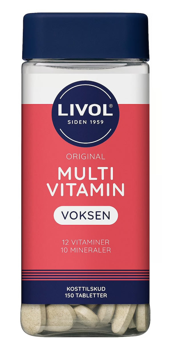 Multivitamin til voksne, 150 tabletter fra Livol