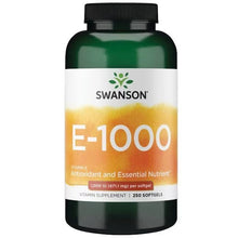 Indlæs billede til gallerivisning E Vitamin Naturligt, 1000 UI - 250 softgels fra Swanson
