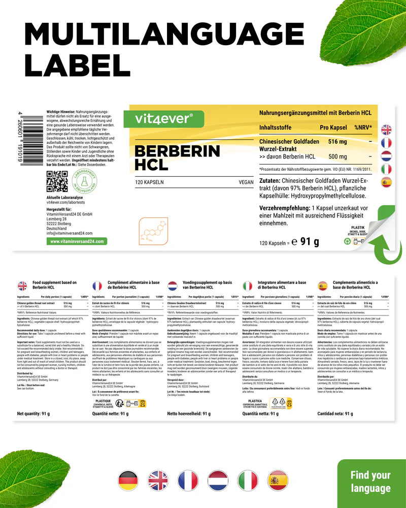 Berberinekstrakt HCl Intenso
