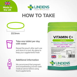 C vitamin Depot 1000 mg  - 120 tabletter fra Lindens