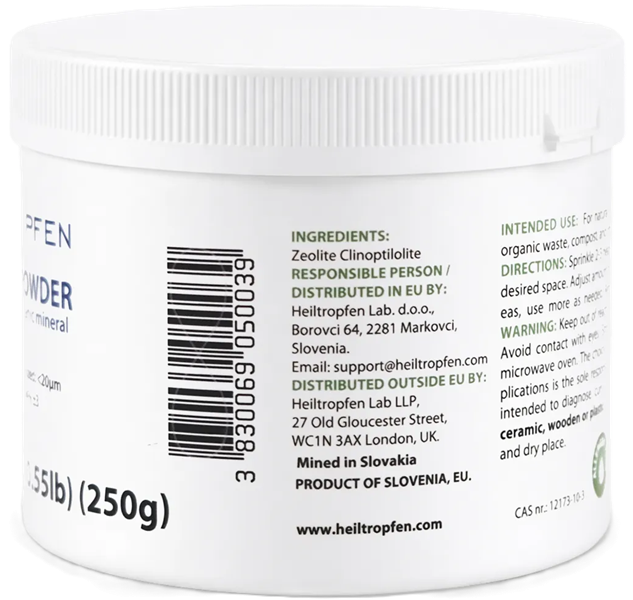 Zeolit Clinoptilolit pulver produktbillede