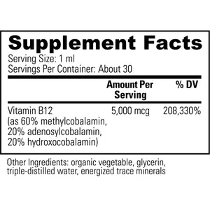 B12 Vitamin 5000 mcg højtoptageligt - 59,2 ml fra Global Healing