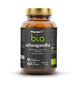 Ashwagandha KSM-66-ekstrakt - 200 mg, øko, 60 kapsler fra PharmoVit