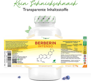 Berberine ekstrakt Intenso 500 mg - 120 kapsler
