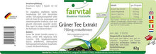 Indlæs billede til gallerivisning Grøn te ekstrakt 750 mg, 90 kapsler
