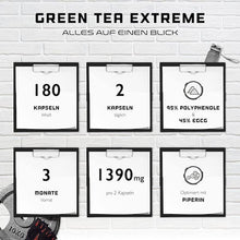 Indlæs billede til gallerivisning Grøn te ekstrakt med Bioperin, 685 mg med 333 mg EGCG - 180 kapsler
