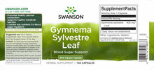Indlæs billede til gallerivisning Gymnema sylvestre, full spectrum - 400 mg - 100 kapsler fra Swanson
