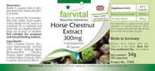 Indlæs billede til gallerivisning Hestekastanje ekstrakt (Horse Chestnut) 300 mg - 90 kapsler
