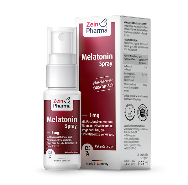 Melatonin - 1 mg - med passionsblomst, 25 ml spray fra Zein Pharma