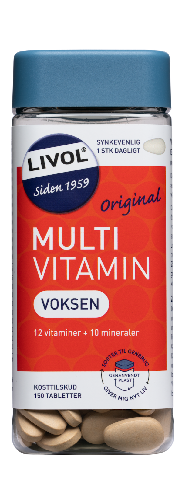 Multivitamin fra Livol til voksne - 150 tabletter
