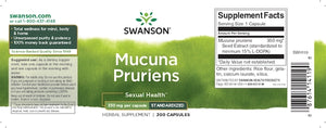 Mucuna Pruriens 350 mg - 200 kapsler fra Swanson