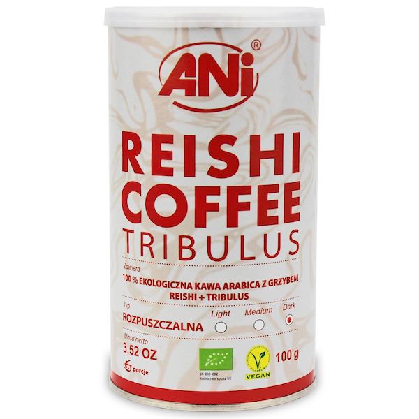 Kaffe med Reishi Tribulus svamp, ØKO - 100 g - instant kaffe