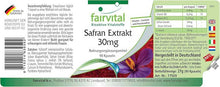 Indlæs billede til gallerivisning Safran ekstrakt 30 mg, med B6 og B12, 90 kapsler

