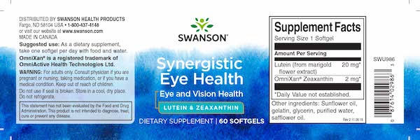 Synergistic Eye Health (Lutein &amp; Zeaxanthin)