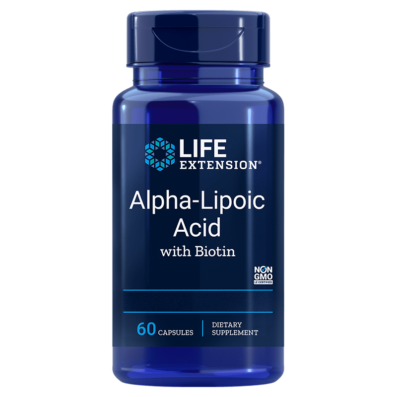 Life Extension Alfa-Liponsyre m. Biotin (ALA), 60 Kapsler
