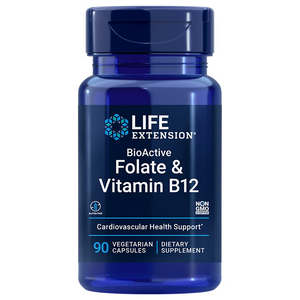 Folate (B9) 400 mcg & B12 vitamin 300 mcg (bioaktive former), 90 VEG kapsler