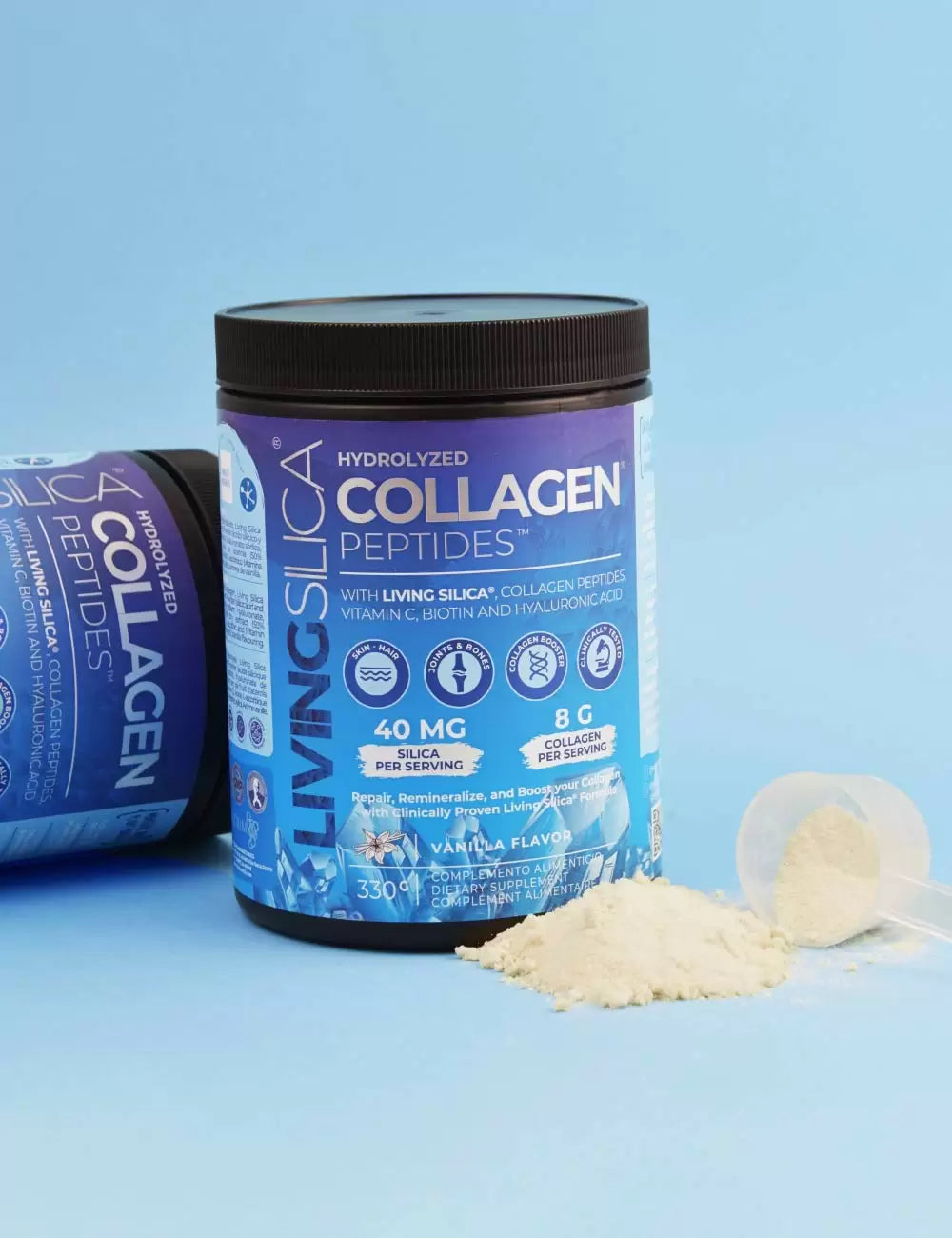 Kollagenpeptider med Living Silica