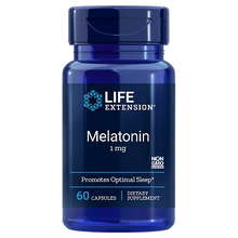 Indlæs billede til gallerivisning Melatonin, 1 mg (1000 mcg), 60 Kapsler
