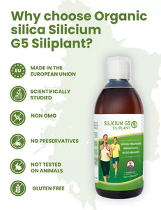 Silica - Silicium G5 Siliplant, 1L (målrettet aluminium detox, ledsmerter og knogleskørhed)